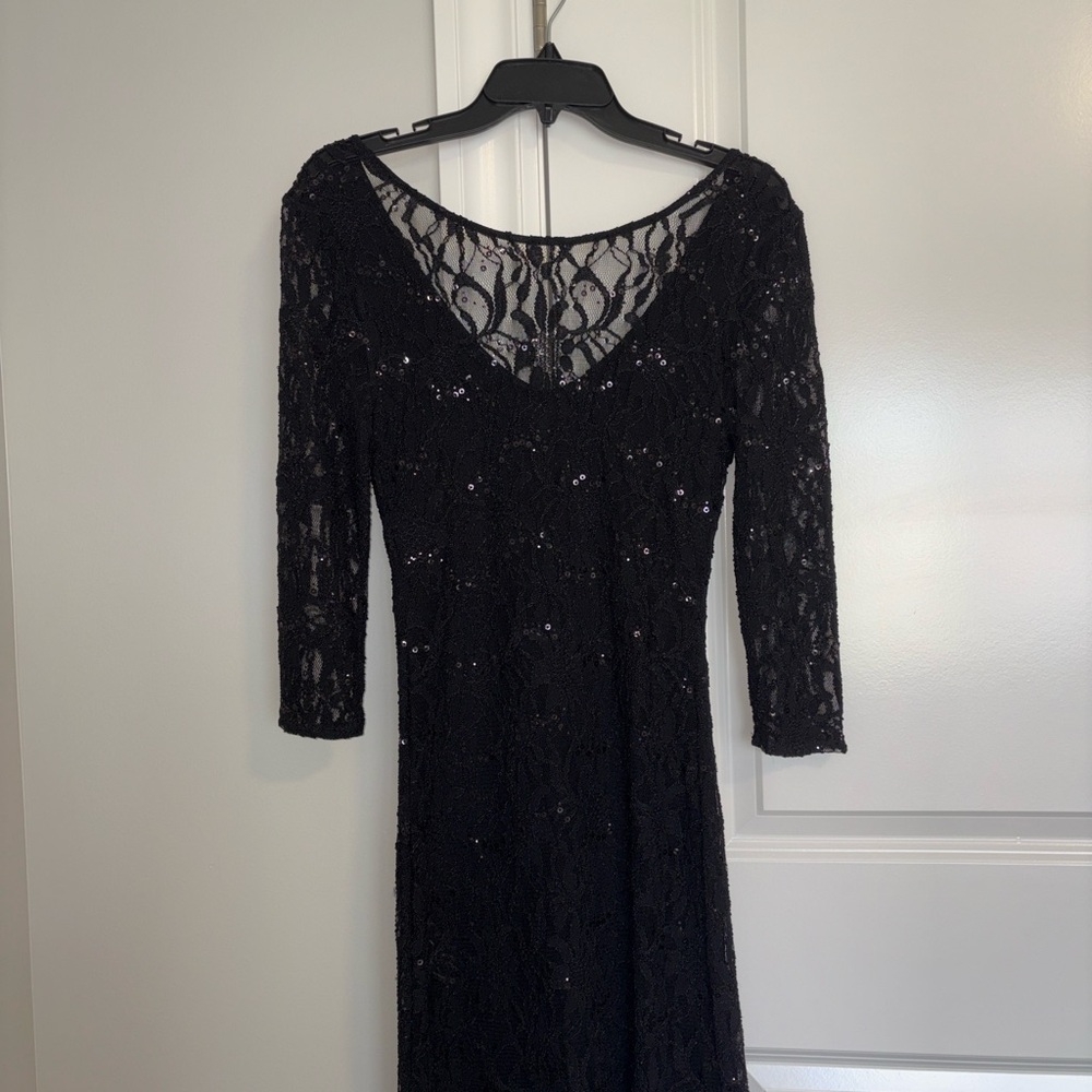 Chelsea & Violet Black Lace Long Sleeve Dress